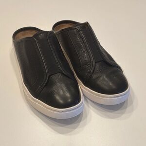 Comfortiva Black Leather Slip-On Loafers